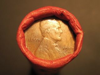 Au Unc & S - Roll Lincoln Wheat Cents Antique Pennies - 1909 - S & Vdb Ends 2