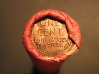 AU UNC & S - Roll Lincoln Wheat Cents Antique Pennies - 1909 - S & VDB ends 2 2