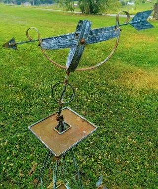 Old Decorative Butterfly Lightning Rod Lawn Art Weather Vane