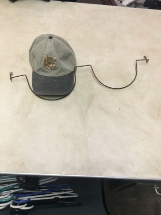Vintage Metal Wire Hat Rack Door/Wall Mount Two Hats 2 5