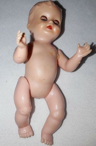 Vintage Boy Baby Doll Miniature Tiny Jointed