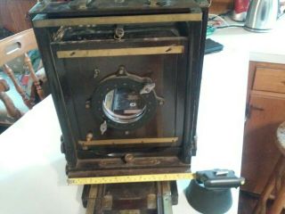 Antique Agfa Ansco Folding Wooden Camera with much more 6