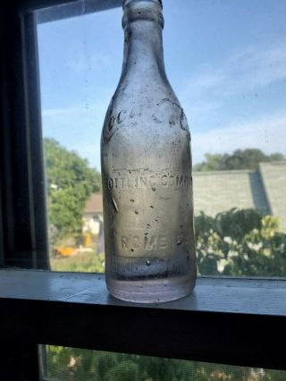 Antique Coca - Cola Script Soda Bottle Straight Side Rome Ga Dug Amethyst Georgia