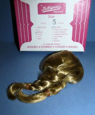 Vintage Dollspart Wig Blonde Braid With Bangs Size 5