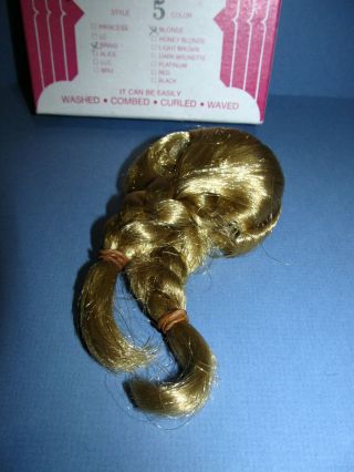 Vintage Dollspart Wig Blonde Braid with Bangs Size 5 3