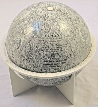 The Moon Globe Replogle Meredith 6” Model Vintage Apollo Landing Sites
