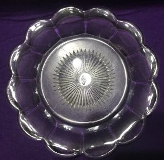 Antique Heisey Glass Colonial Domed Butter Cheese Dish,  Covered Bowl,  Tray Marked 4