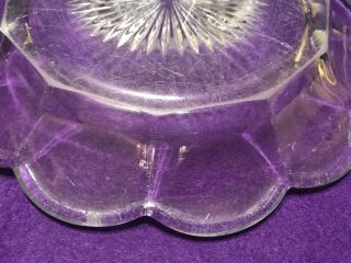 Antique Heisey Glass Colonial Domed Butter Cheese Dish,  Covered Bowl,  Tray Marked 7
