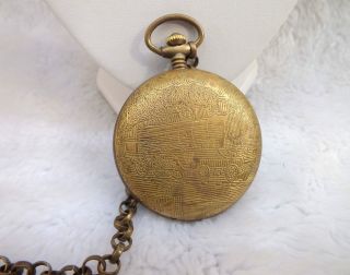 Chinese bronze sculptures can use mechanical steam train old pocket watch 2