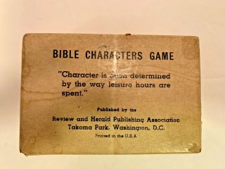 Herald Publishing Bible Characters Card Trivia Game Vintage Antique Washington