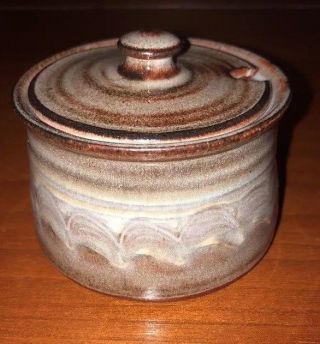 Antique Adirondack Blue Mountain Pottery Salt Glazed Sugar Bowl