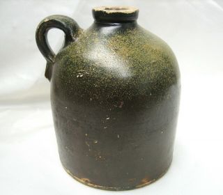 Antique Stoneware Whiskey Jug Meyer Texas Pottery ? 4