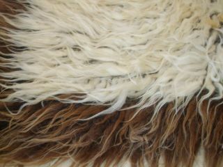 RESERVED antique Turkish Blanket /flokati tulu filikli rug hand - knotted Shaggy 4