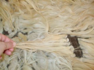 RESERVED antique Turkish Blanket /flokati tulu filikli rug hand - knotted Shaggy 6
