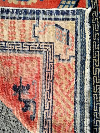 Semi Antique Chinese Rug Baotou Teppich Tapis Kleed China Antik Mongol 5