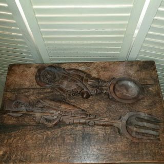 Ouro Artesania Don Quixote Sancho Hand Carved Wood Spoons