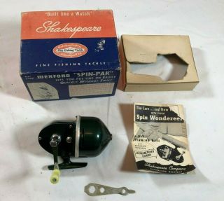 Vintage Fishing Shakespeare Wondereel 1755ff Spin Instructions Wrench