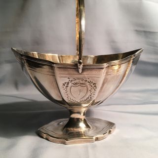 Antique English Sterling Silver Sugar Bowl Or Basket London 1792