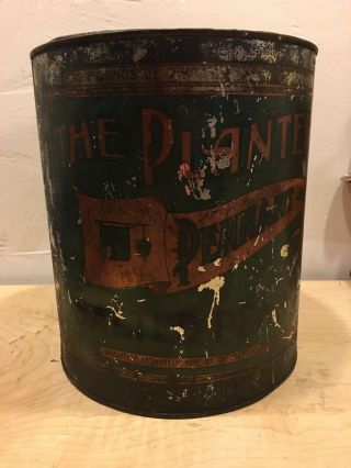 Antique/Vintage The Planters Pennant Brand Salted Peanuts 10 Lbs Tin RARE 3