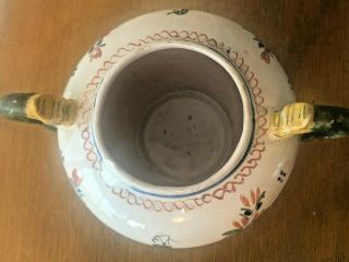 Rare Antique Henriot Quimper China Sugar Bowl and Creamer 6