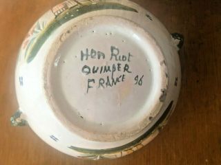 Rare Antique Henriot Quimper China Sugar Bowl and Creamer 7