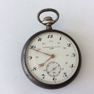 Art Deco Old Chronometre Officiel Lip Pocket Watch Not Running Fix