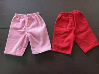 Vintage Cabbage Patch Kids Doll Clothes Red Jeans,  Pink Corduroy Pants