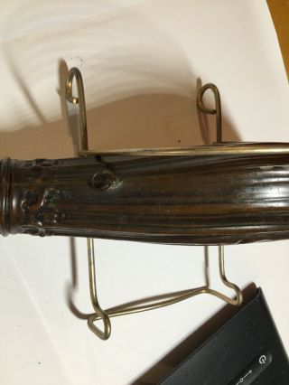 Antique Copper? Brass? Gun Powder Flask / Pouch Musket Cannon 7