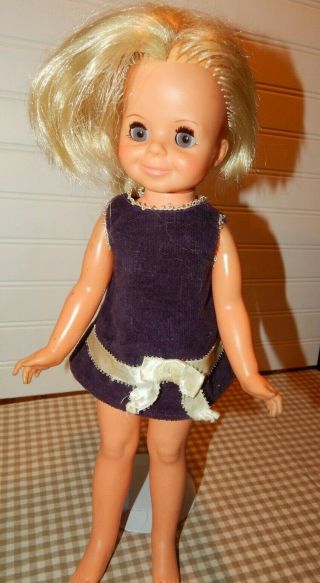 Vintage Ideal 1970 1969 Velvet Doll Growing Hair Blonde Crissy 