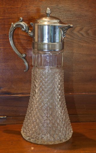 Antique Cut Glass Decanter With Ice Tube