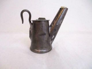 Vtg/antique Coal Miners/mining Oil Lamp W/wick - C.  L.  Anton - Liberty