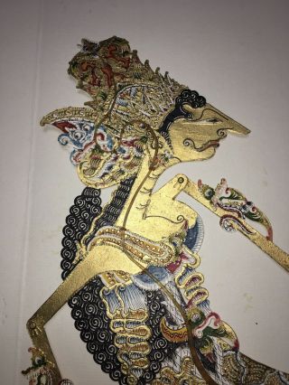 Antique Indonesian Wayang Kulit Purwa Leather Shadow Puppet 2