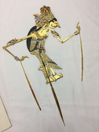 Antique Indonesian Wayang Kulit Purwa Leather Shadow Puppet 5