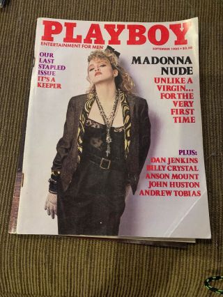 Playboy September 1985 Madonna - Last Stapled Issue Rare Near Vintage
