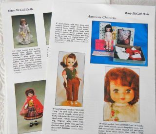 9p History Article,  Id - Robert Tonner Betsy Mccall Dolls - Linda Sandy Barbara
