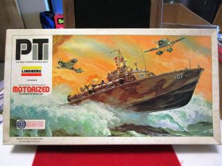 Vintage Unassembled Model Kit - U.  S.  Navy Torpedo Patrol Boat - Motorized