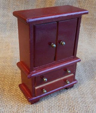 Vintage Dollhouse Miniatures 1:12 Scale Wood Armour Dresser 038