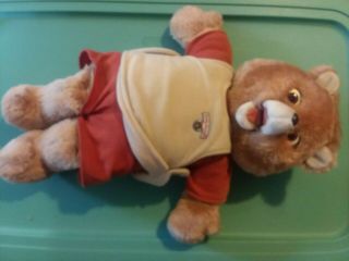 Vintage Teddy Ruxpin 1985 Toy Stuffed Animal Bear Worlds Of Wonder W/ Cassette
