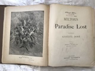 Antique Paradise Lost (1885?) John Milton,  Gustave Dore Illus The Altemus 1st Ed 4