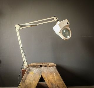 Vintage Luxo Magnifying Anglepoise Lamp,  Watchmakers Lamp,  Jewelers Lamp