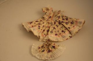 Vtg.  Handmade Flowered Dress For A Jill Doll Or Miss Revlon