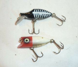 2 Vintage Heddon Fishing Lures Tiny Runt Tiny Lucky 13