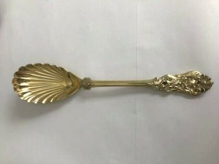 Rare Antique English Sterling Silver Serving Spoon By George Adams