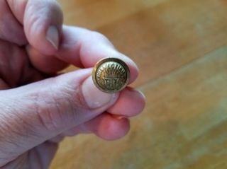 1 Antique Ridabock & Co.  Brass Button Connecticut Military 5/8 Inch
