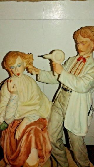 Pucci Arnart Art Vintage Barber Hair Stylist Antique Figurine Figure Porcelain
