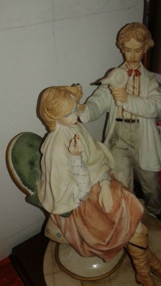 PUCCI Arnart art Vintage barber hair stylist antique figurine figure porcelain 2
