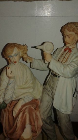 PUCCI Arnart art Vintage barber hair stylist antique figurine figure porcelain 8