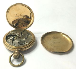 Antique Temeraire Gold Plated Swiss Made Pocket Watch For Spares