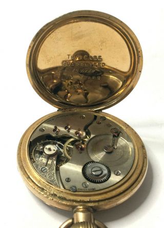 Antique Temeraire Gold Plated Swiss Made Pocket Watch For Spares 5