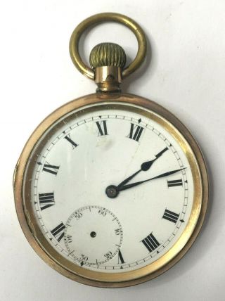 Antique Temeraire Gold Plated Swiss Made Pocket Watch For Spares 8